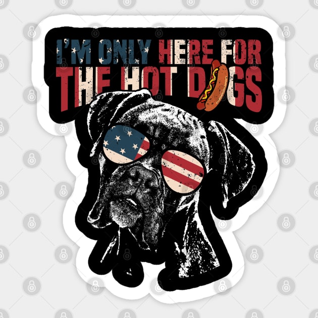 Boxer Dog Shirt Funny 4th of July Sticker by Madfido